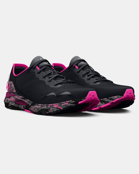 Women's UA HOVR™ Sonic 6 Camo Running Shoes, Black, pdpMainDesktop image number 3